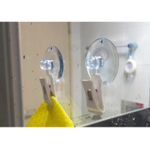 집게 흡착행거 4P 큐방행거 부착행거 흡착걸이, 집게형, 집게형