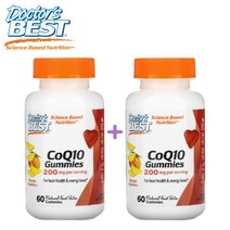 (1+1) 닥터스베스트 코큐텐 구미 Ubiquinone 유비퀴논 CQ10 코엔자임큐텐 펙틴 망고 젤리 60정 2팩