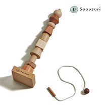 [숲소리] 블럭실꿰기 원목 장난감 아기 교구 선물 12개월이상