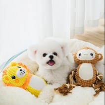 강아지 반려동물 애착인형 삑삑이 터그놀이 이갈이 장난감, 원숭이