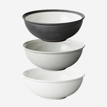 킨토 림 볼 180mm 공기 대접 도자기그릇 3색상, 그레이