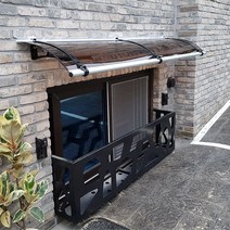 캐노픽스 650x1200 브라켓 2개 벽부형 폴리카보네이트 비가림막 차양막 렉산시공 비가림, 블루, 블랙