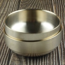 27종 티타늄 이중 국대접 2가지사이즈 그릇 접시 식기, 대(140x57)mm