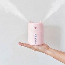 저소음 아기방용 미니 USB 탁상가습기 가을 휴대용 안방 캠핑장 아이방 환절기 사무실, LED듀얼usb가습기 핑크