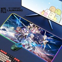 에픽 세븐 Rgb 마우스 패드 게이머 키보드 매트 책상 애니메이션 카펫 Pc 빅 게임 캐비닛 확장, 04 GG001214_03 RGB300x350x3mm, 1개
