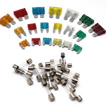 ALLPARTS 카휴즈 휴즈 자동차 유리관 퓨즈, 유리관 휴즈 소, 0.1A