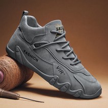 바이크 간지나는 숏부츠 Ankle Boots for Men Casual Plush Warm Snow Winter Sneaker Non Slip Work Shoes, [05] 43, 06 GRAY