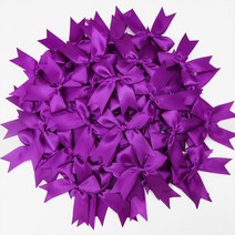 리커브보우 50PCS 85*85mm 핑크 새틴 리본 활 장식 공예 작은 Bowknot 선물 꽃 웨딩 보우 출생 DIY 파티, [25] Deep Purple