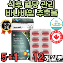 바나나잎 바나바잎 크로솔산 코로솔산 코르솔산 캐나다 직수입 직구 HBCC 추출물 슈가 블러드 blood sugar 정 비타민c 건강 기능 식품 아연 셀렌 식약처 인증 식약청 인정, 360정(12개월분)
