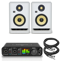 MOTU M2 x KRK ROKIT 5 G4 화이트 스피커 패키지