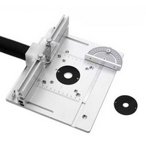 루타기 핸드루터 트리머플레이트 테이블 톱 라우터, 밝은 노란색  + 백업 + 각도 눈금자