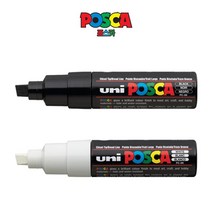 유니 포스카 매우두꺼운글씨용 수성 싸인펜 PC-8K, 화이트