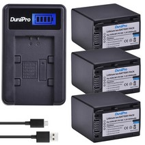 카메라배터리 3900mah np-fv100 np fv100 배터리 충전기 소니 np fv30 fv50 fv60 fv70 fdr ax30 ax33 ax40 ax45 ax53, 1충전기 3배터리