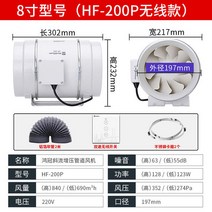 흄후드 Hongguan 덕트 팬 환기 강력한 침묵 주방 오일 Fume 가정용 화장실 범위 후드, 유형 b200mm, 우리를