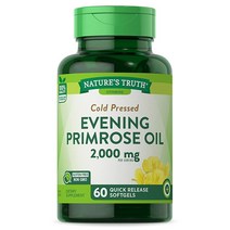 Nature's Truth 콜드 프레스 이브닝 프림로즈 오일 1000mg 캡슐 60개, 한개옵션0