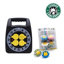 [세트상품] 러그박스 20m 캠핑 전기릴선 캡형 3구 접지 USB + 콘센트 안전캡, 20M캡형 3구USB 블랙/그레이+콘센트 안전캡