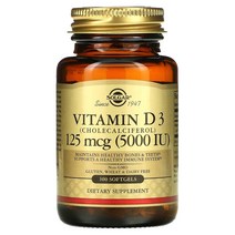 솔가 비타민 d3(콜레칼시페롤) 125mcg(5000iu) 소프트젤 100개, 5000IU