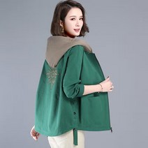 자칠 중년 여성 점퍼 마담의류 후드 자켓 40대 50대 scs17