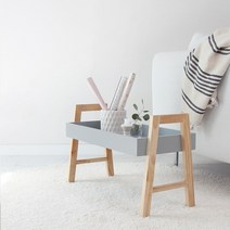 벤트리 원목 수납선반 4color 화분선반 소품수납 (고무나무 원목), 그레이