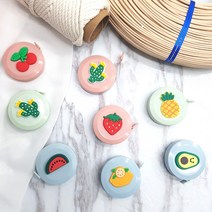 귀여운 인치 센티미터 원형 미니줄자 1.5M 휴대용 공예 옷 줄자, 아보카도, 블루