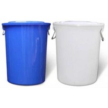 원형 플라스틱 원형 두꺼운 대형 쓰레기통 물통, 두꺼운 100L L 블루