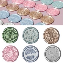 실링왁스 청첩장 초대장 도장 인장 스티커 편지밀봉 다꾸용품 1p 땡큐