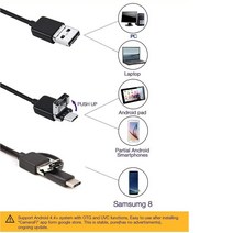 배관내시경 하수구내시경 카메라 안드로이드 전화 USB 카메라 뱀 케이블 내시경 유형 C 미니 낚시, 02 1.5m_02 Hard cable