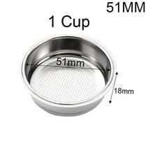 커피 필터 1 컵 2 4 블라인드 볼 51/53/58mm 비 가압 포터 바구니 도징 링 브러시 우유, 51mm 1 Cup