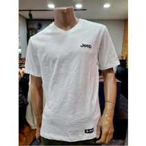지프 Jeep 남녀공용 스몰로고 V넥 반팔 티셔츠 JN2TSU401