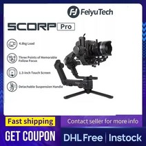 dslr 짐벌 캐논 6dmark2 오막포 feiyutech feiyu scorp-c 3축 핸드헬드 짐벌 스태빌라이저 핸들 그립 dslr 카메라용 소니캐논 폴 삼각대 포함, 전갈-c