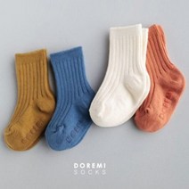 지앤 유아아동양말 도레미 p올리브 4족세트 남아여아공용 무배