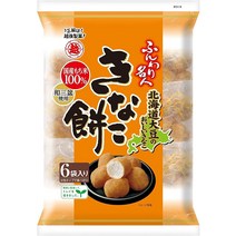 [일본 인절미과자] 에치고제과 폭신한 명인 콩가루 떡 75g×6봉지