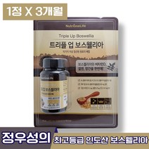 식약처인증 뉴트리원 트리플 업 보스웰리아 보스웰니아 보스엘리아 보스엘니아 칼슘 아연 마그네슘 초록입홍합 상어연골 울금 손목 발목 관절 연골 인대 뼈 건강 도움 관리 개선 부모님, 1박스 (12830원 할인), 90정