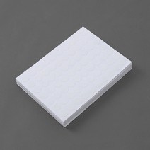 10mm 컬러 원형 스티커 60매(화이트) 컬러스티커