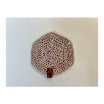 Anvely 핸드메이드 코바늘뜨개 육각 티코스터 (H003) / 컵받침, 인디핑크