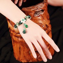 연화 [정품] 천연 옥 자개 연꽃 매듭팔찌