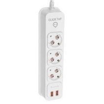 부엉이 클릭 멀티탭 USB 2포트 3구 Q2, 3m, 1개