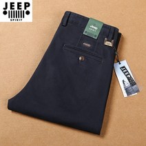 JEEP SPIRIT 지프 남성 봄 스판 캐주얼 팬츠 중년 바지 와이드 일자 비즈니스+YAPOGI 사은품
