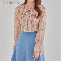 플라워나염프릴블라우스_BI3S3BL5001