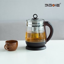 키친아트 전기 보온 티포트 유리 티팟 티메이커 차탕기