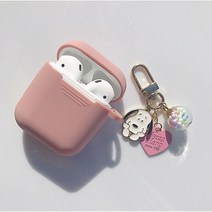 스누피 알록이 구슬 하트 에어팟 키링, 키링 단품