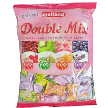 멜랜드 더블믹스 캔디 520g 4가지 과일맛 체리 키위 복숭아 블루베리 soft cream and fresh fruits candy 소프트 크림 부드러운 맛
