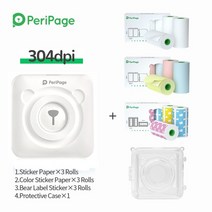 인생네컷 기계 스티커 사진기 스마트폰 사진 인화기 peripage 304dpi 휴대용 열 블루투스 프린터 미니 열 프린터 android ios 58mm pocket 170, 흰색 9 종이