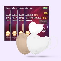 네퓨어 새부리형 마스크 60매 KF94 일회용 컬러 아토2D마스크 국산 끈조절 황사 미세먼지차단, 5매입, 12개, 스킨베이지