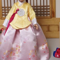 인형 한복 당의 꽃단치마 1벌 파올라레이나 베이비돌 도리스돌 구체관절인형 완제품, 30cm 도리스돌