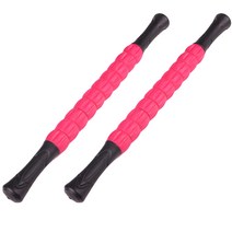 Sanfan 요가 마사지 스틱 Abs+스틸 파이프 48cm, 2개, Red