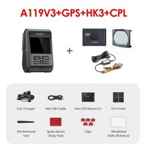 어라운드뷰 4채널블랙박스 3D어라운드뷰 VIOFO-A119 V3 2K 60fps 자동차 대시캠 슈퍼 나이트 비전 쿼드 HD 2560*1600P DVR 주차 모드 G-센서 옵션 GP, E_VIOFO Card 128GB