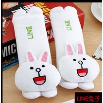 초경량 2인용 국민 기내용 오토폴딩 브랜드 유모차 2 개대 디즈니 미키 마우스 스티치 카시트 벨트 패드 하네스 안전 어깨 끈 배낭 쿠션 베개 성인 어린이를위한 68, 토끼