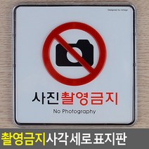 촬영금지 사각 세로 표지판 시스템사인-소 촬영금지 표지판 세로, 시스템사인-대