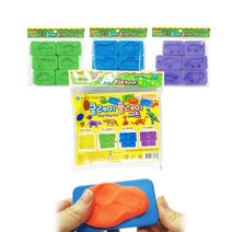 도너랜드 사각 찍기 몰드 클레이 플레이 세트, 사각동물찍기